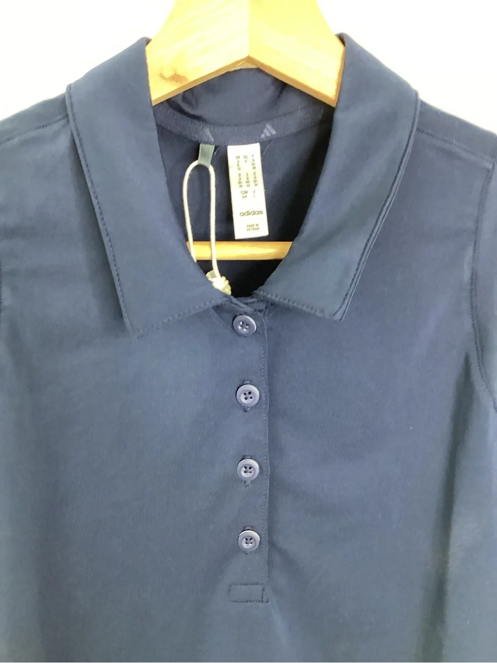 adidas Navy Sleeveless Polo Tank Top S - Picture 4 of 10